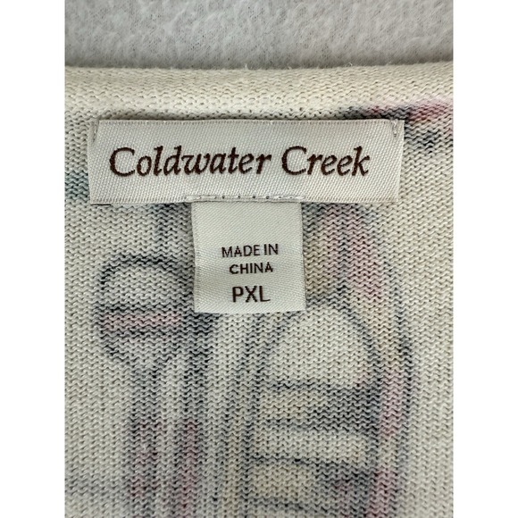 Coldwater‎ Creek Cardigan Womens PXL Outdoors Camping Canoe Fishing 3/4 Sleeve - Picture 3 of 8